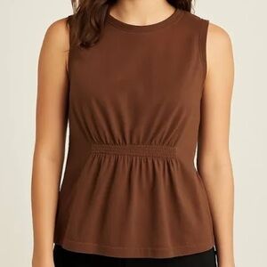 Brown Sleeveless Top